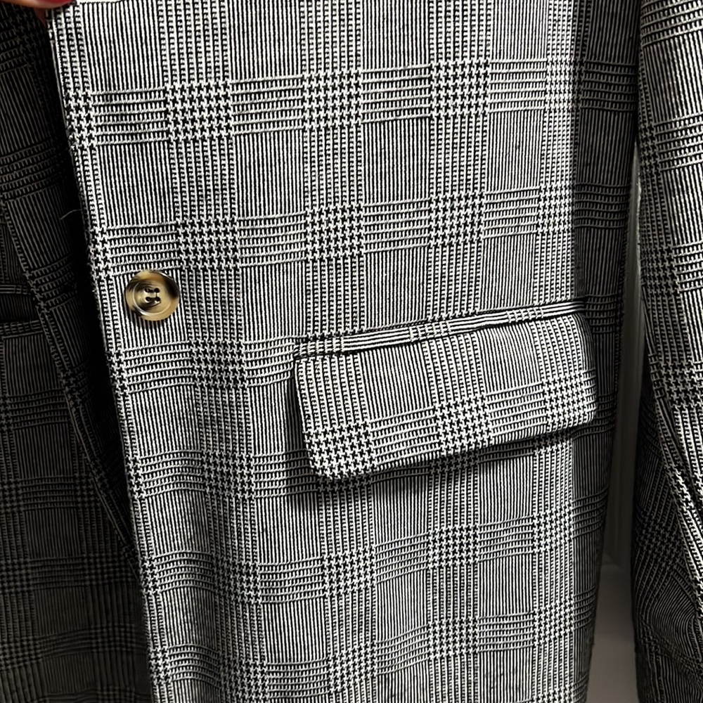 Good Luck Gem - Jersey Plaid Blazer size M - Picture 3 of 4